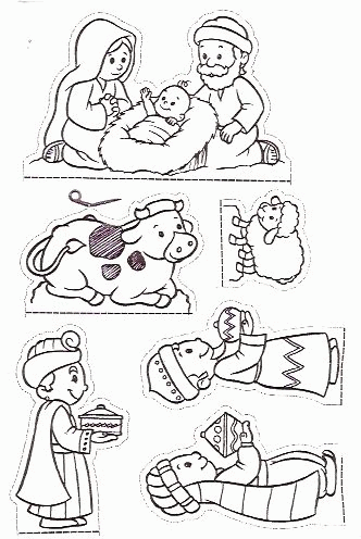 Szopka Bożonarodzeniowa kolorowanki